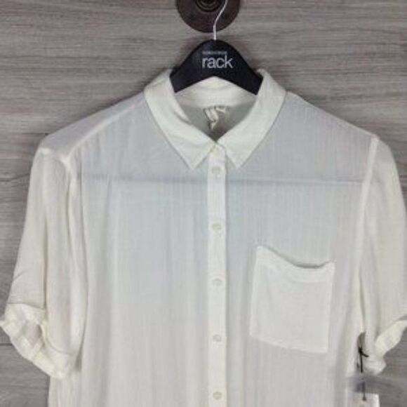 Treasure & Bond White Relaxed Striped Blouse - Picture 3 of 5